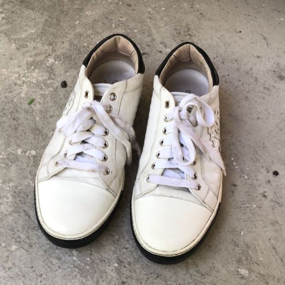 Roberto Cavalli leather embossed sneakers - Picture 3 of 14